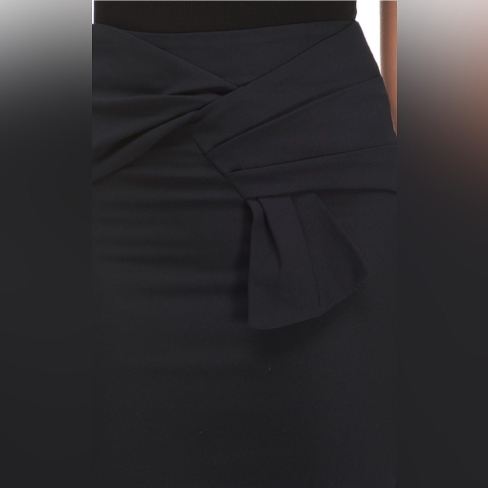 ZARA Basic Black Tie Front Straight Pencil Skirt New NWT Sexy Classic Career M - Picture 4 of 17